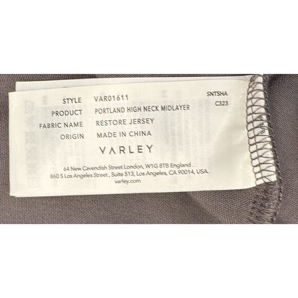 Varley Women’s Portland High Neck Midlayer Restore Jersey Gray Size XS - Picture 6 of 8